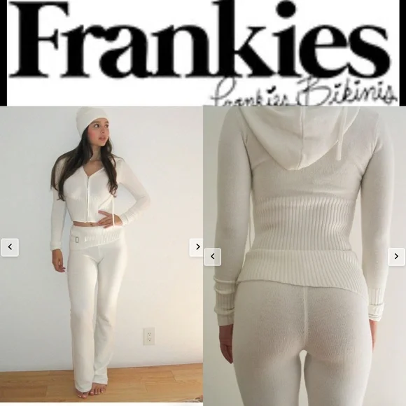 トップス Fleur knit set Beige Frankie's Bikinis | Pants & Jumpsuits | New Frankies Bikini
